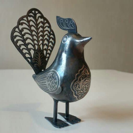 Handmade Iron Bird Sculpture