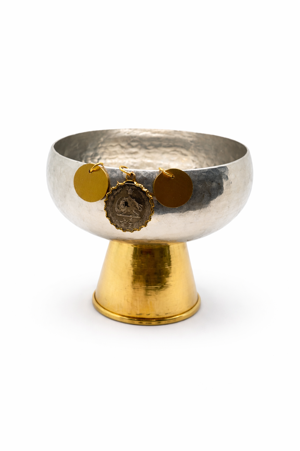 Copper Bowl with Brass Stand