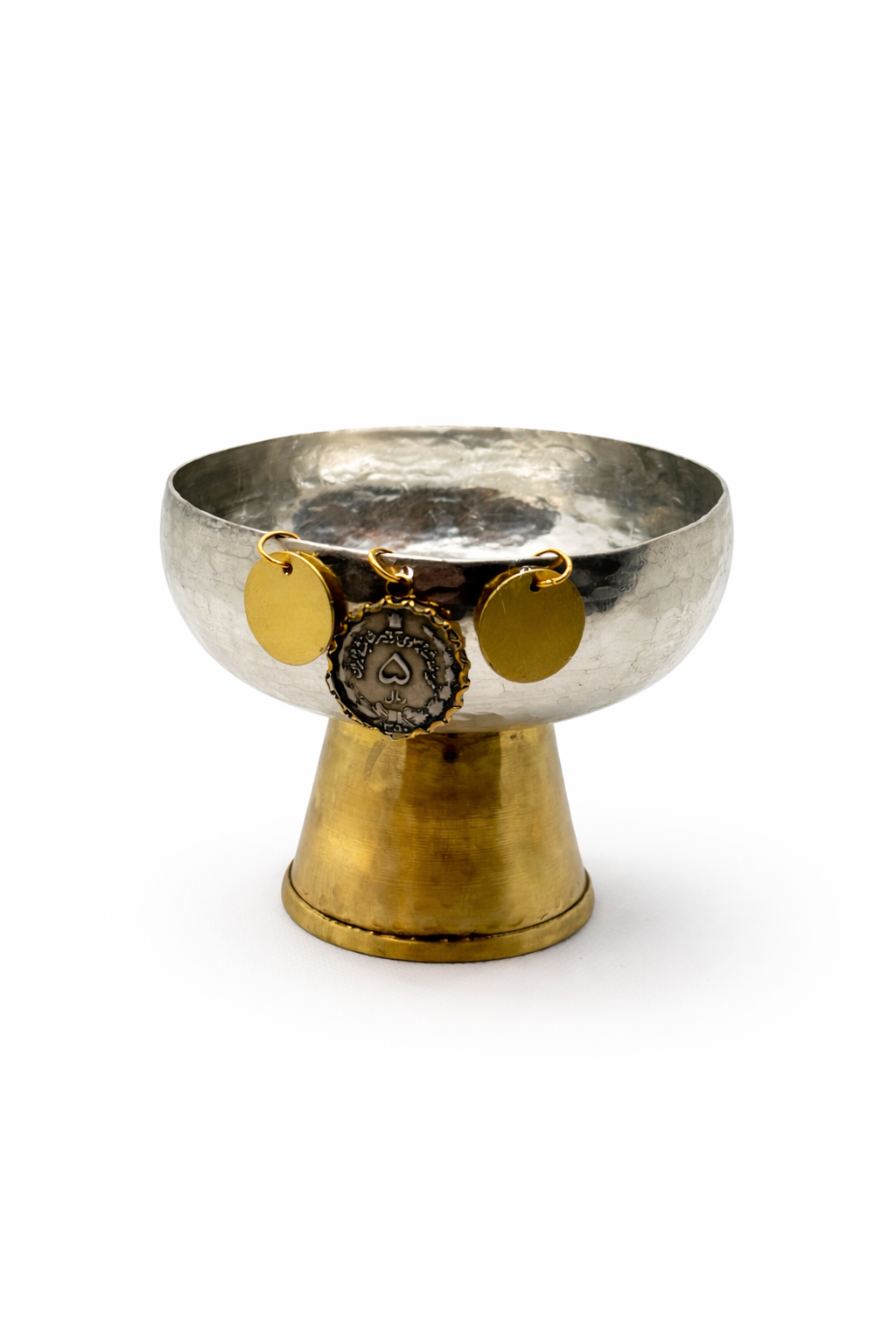 Copper Bowl with Brass Stand