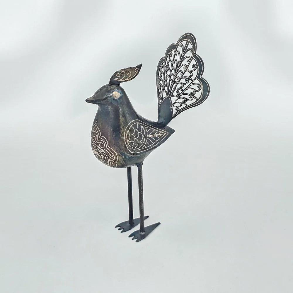 Handmade Iron Bird Sculpture