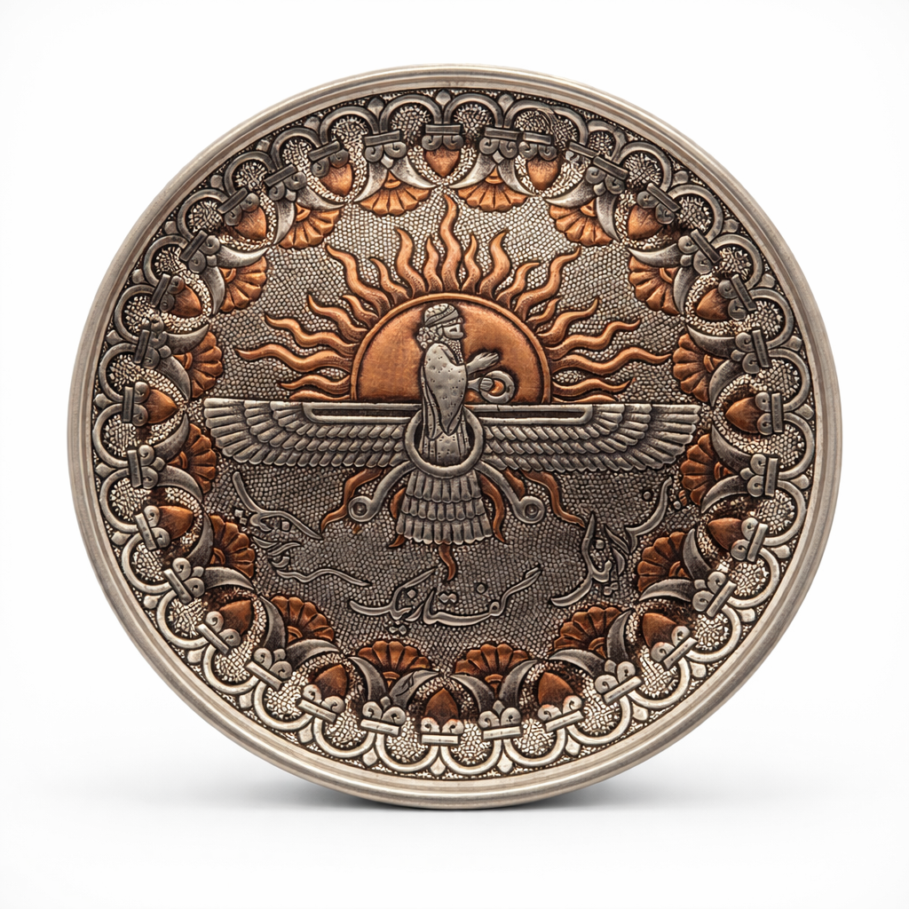 Handmade Farvahar Copper Plate