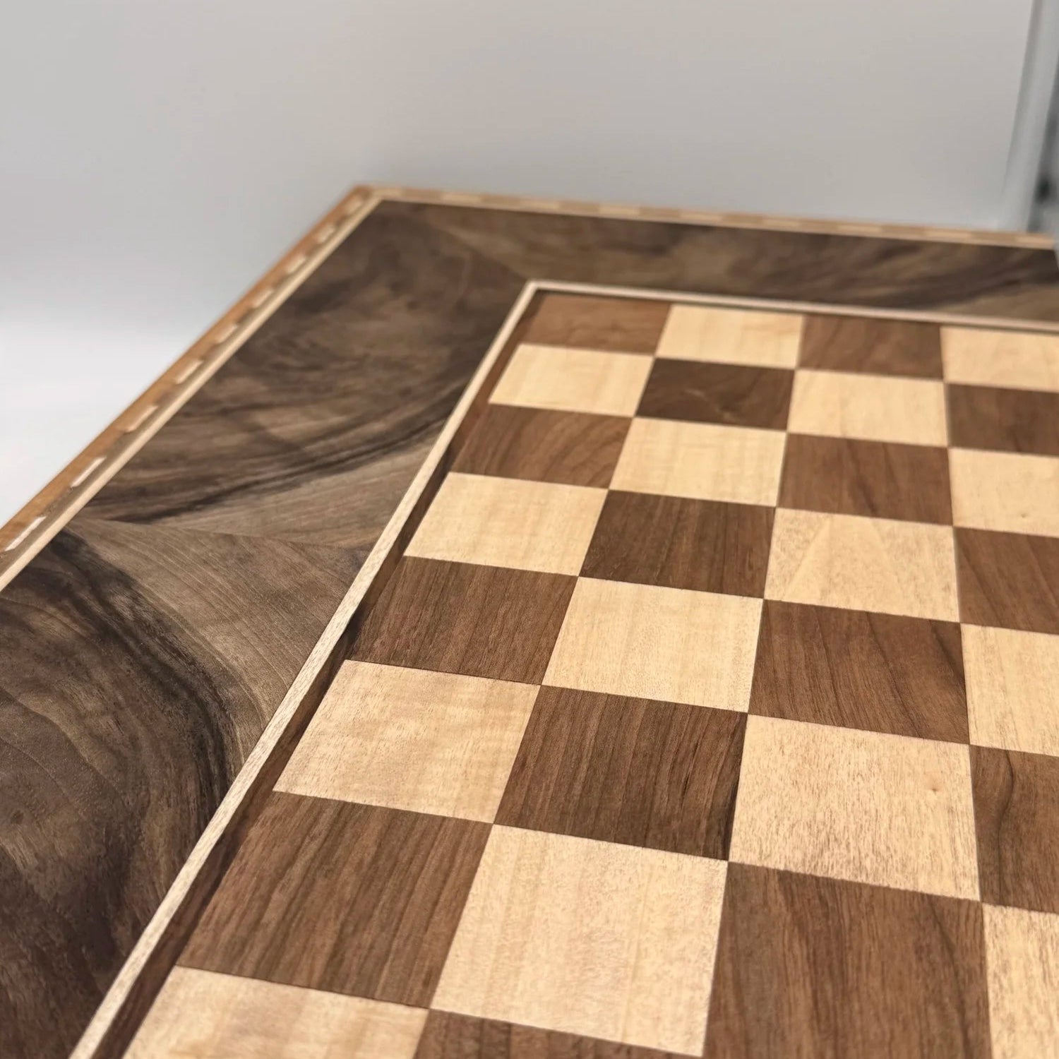 Walnut wood backgammon board